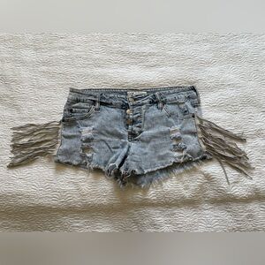 Vintage Havana Tassel Jean Shorts 27